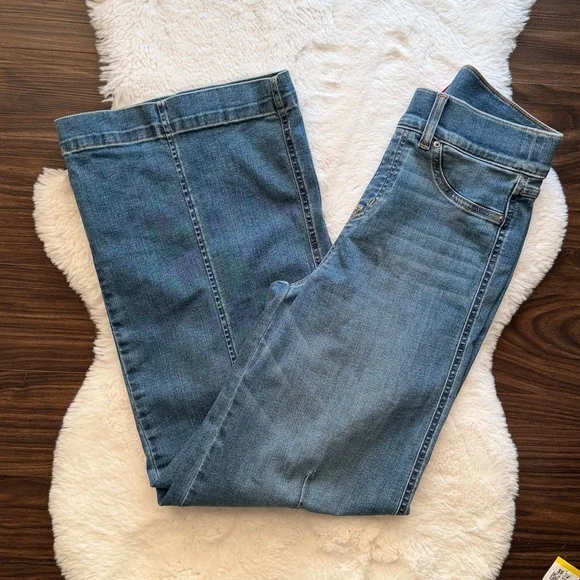 SPANX Seamed Front Wide Leg Jean Vintage Indigo size small petite - Picture 9 of 9